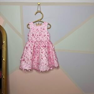 Rare editions pink butterfly Patterned Dress